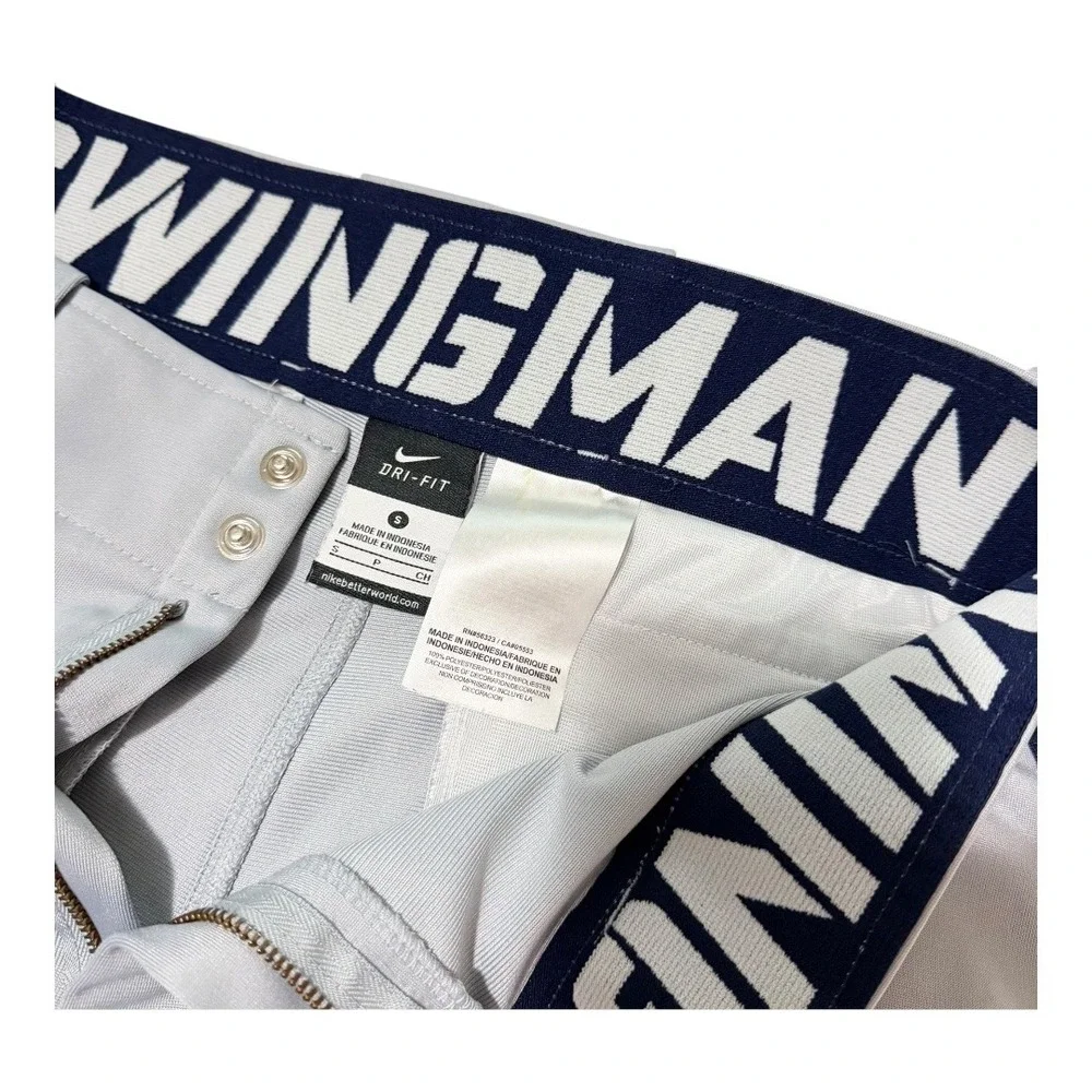 2 Pairs Nike Dri-FIT Swingman Baseball Pants Gray Navy Piped Small